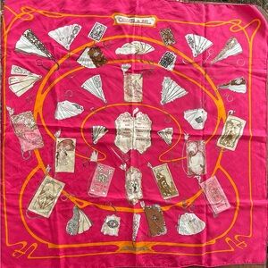 Hermes Vibrant Pink and Orange Scarf